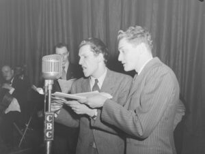 Les comédiens Paul Guèvremont et Jean Gascon