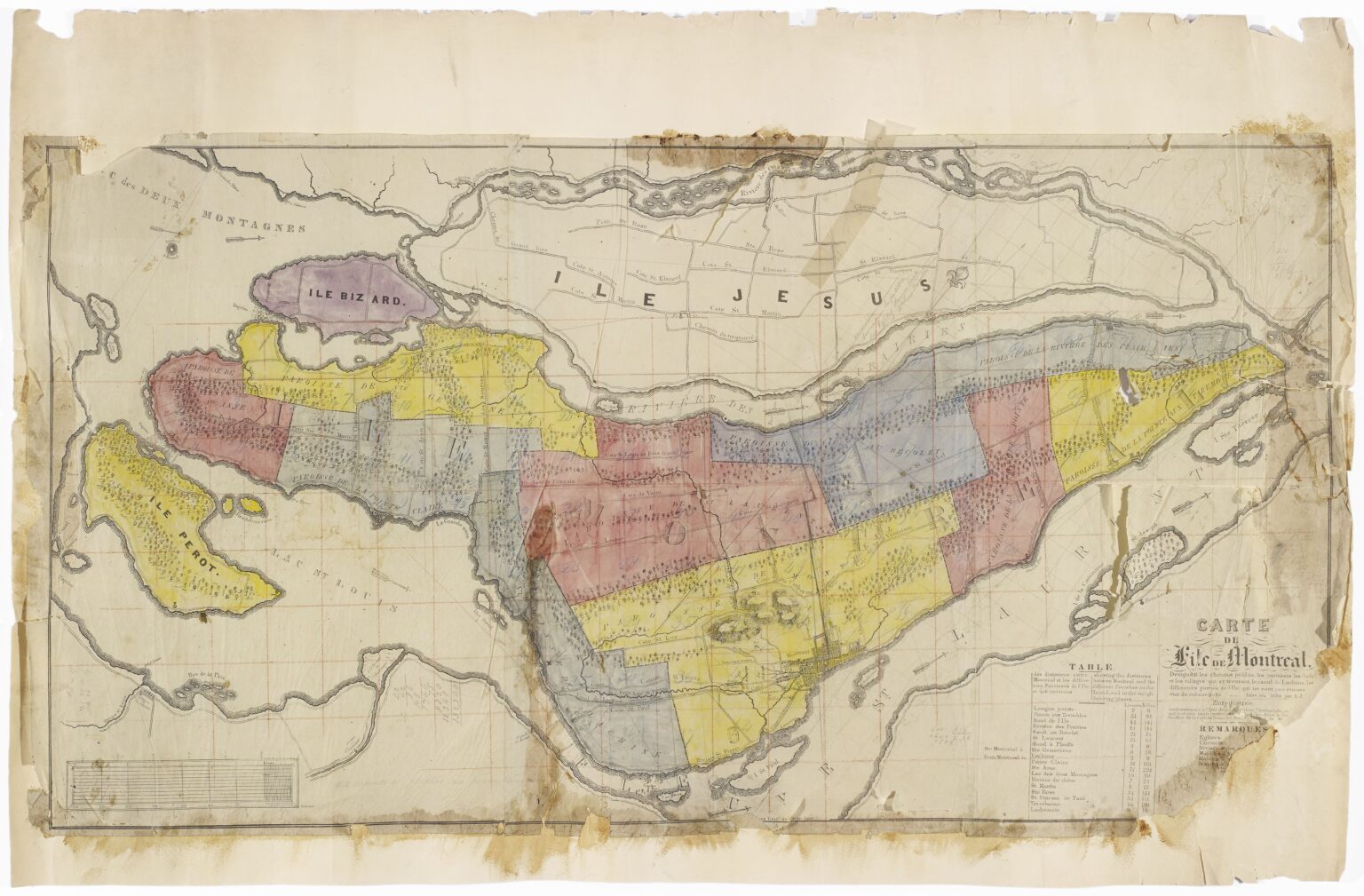 Plan de l’île de Montréal