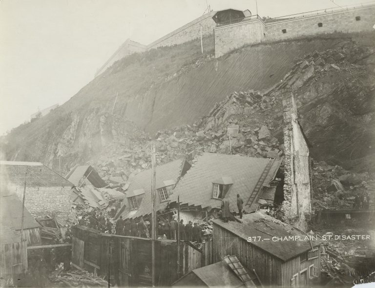 Quartier Cap-Blanc — Rue Champlain — Catastrophe, septembre 1889