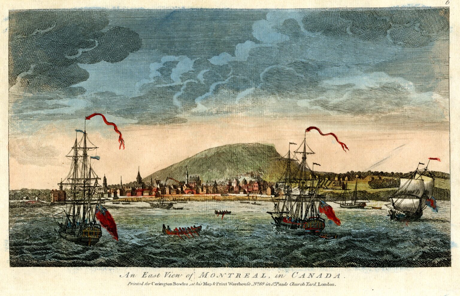 Vue de Montréal, Canada, depuis l’est, vers 1760