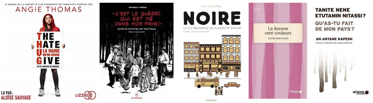 Couverture des livres mentionnés dans le pragraphe ci-dessus