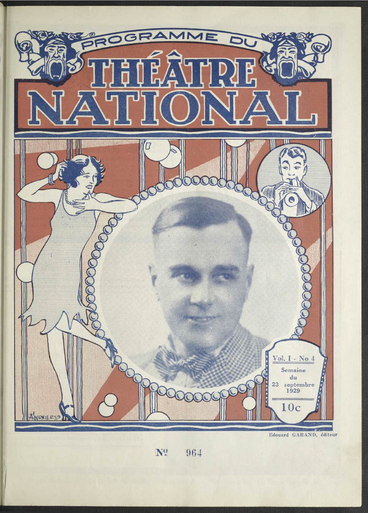 Programme de spectacle du Théâtre national