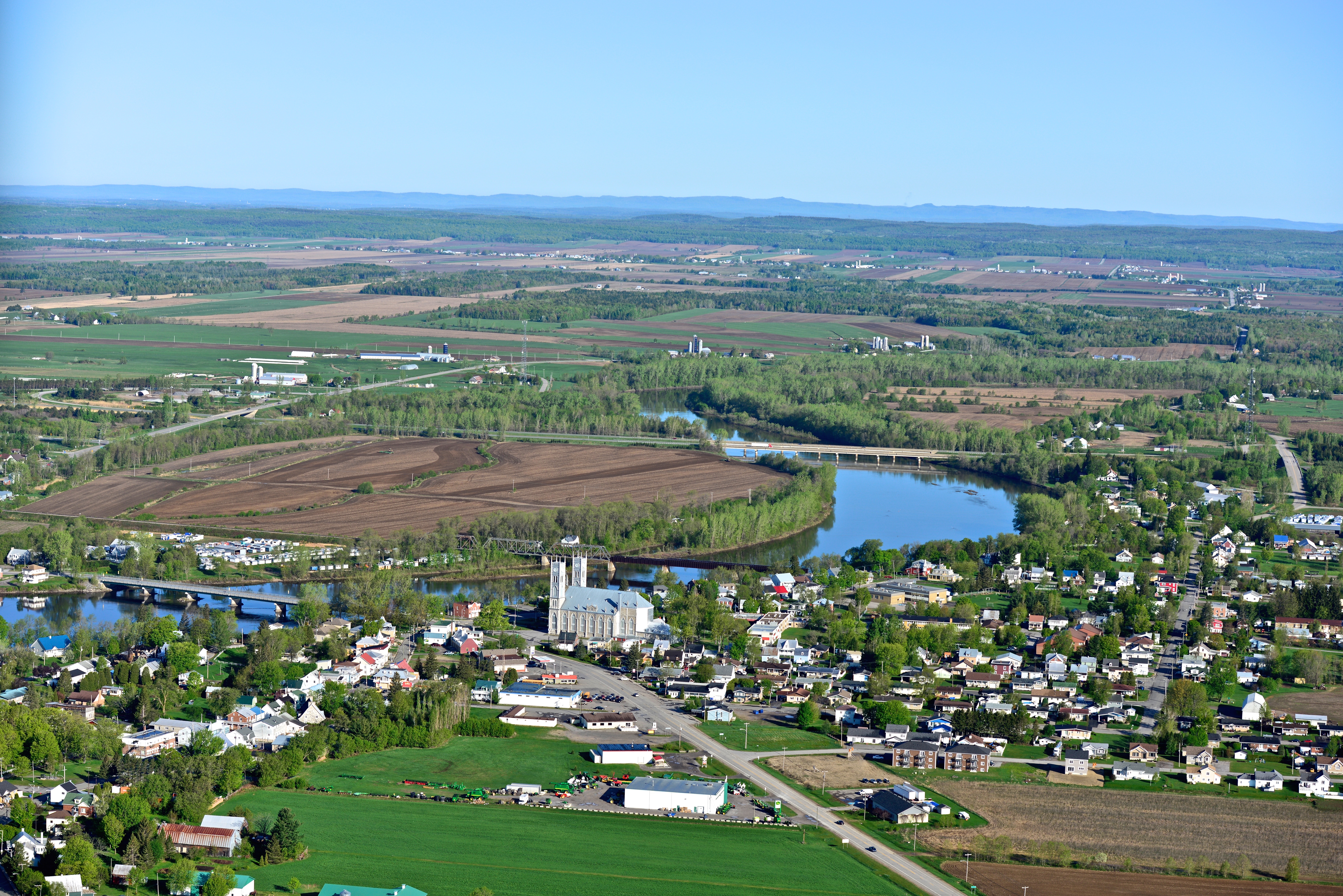 Vue aérienne de Sainte-Anne-de-la-Pérade