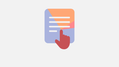 Illustration. Main qui touche l'écran d'une tablette numérique.