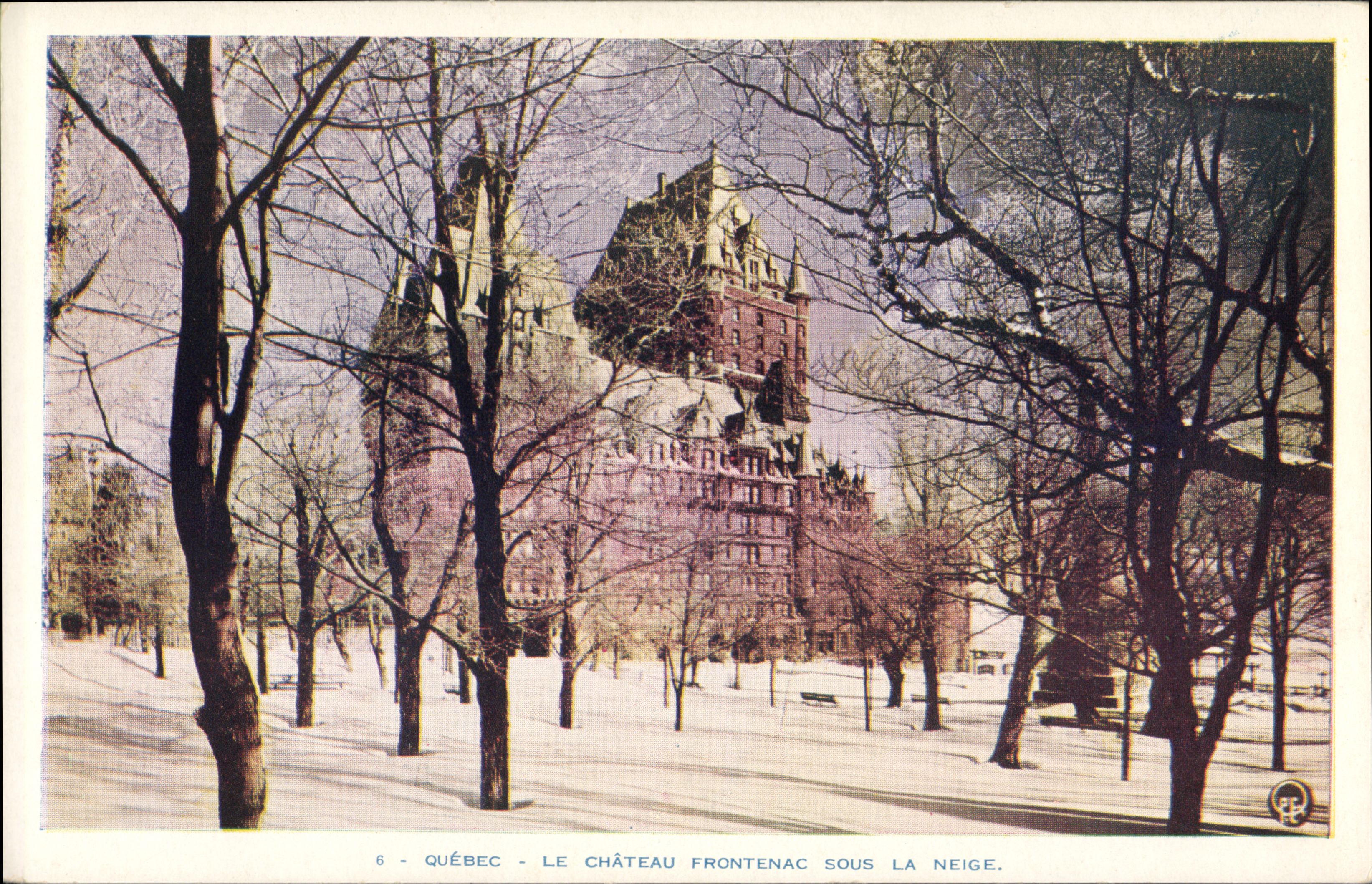Le Château Frontenac sous la neige