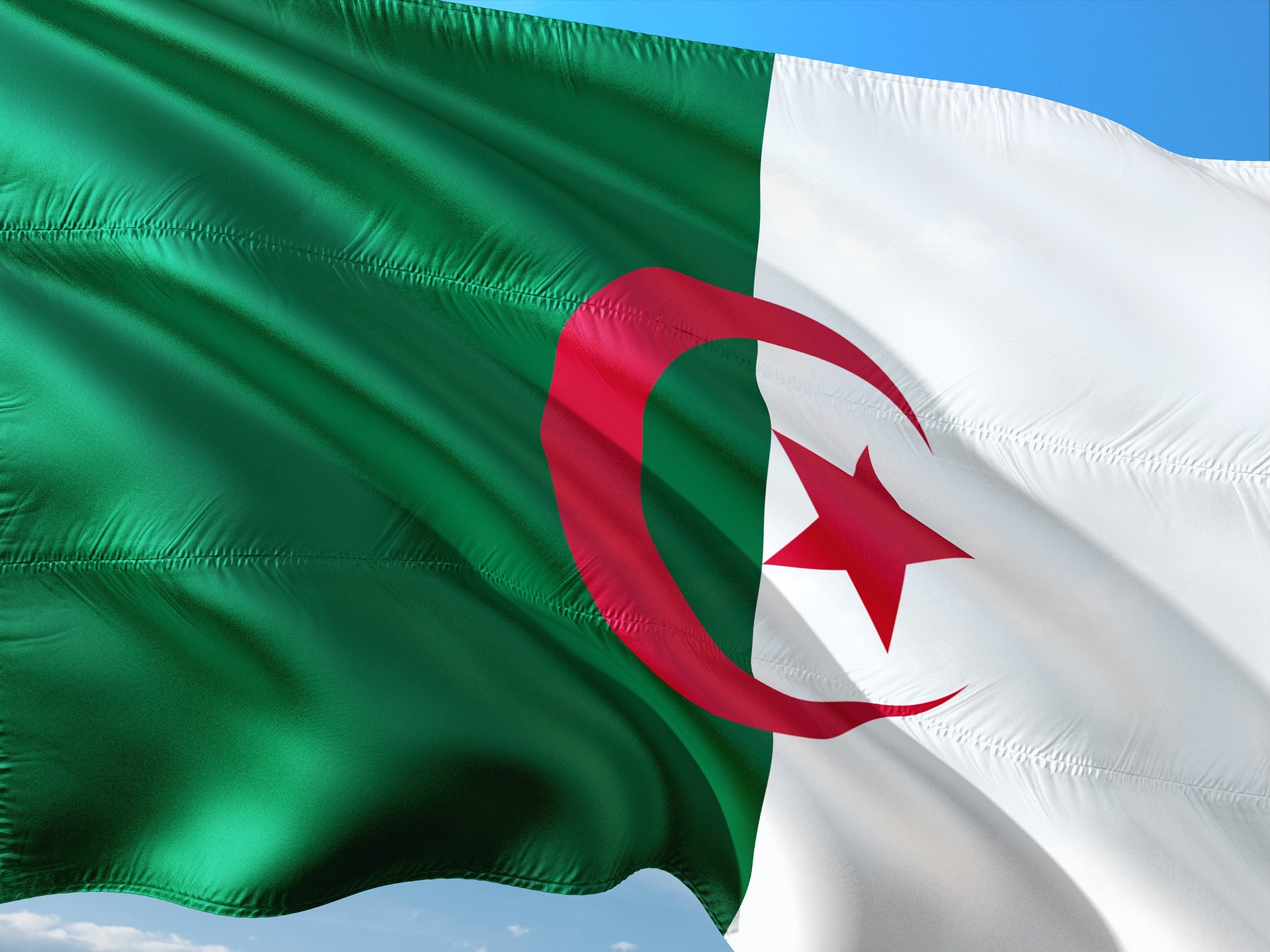 Drapeau de l'Algérie.