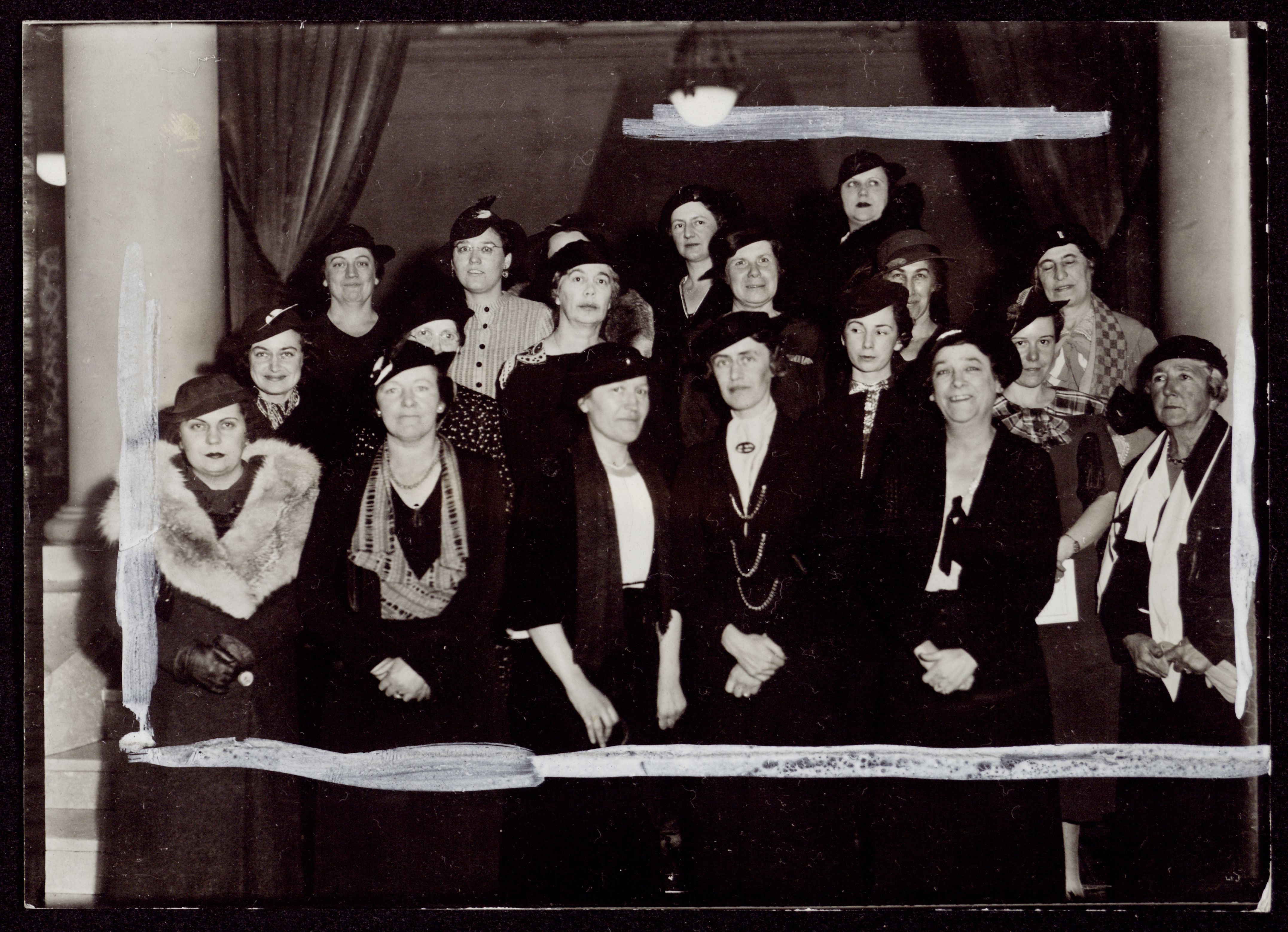 Les représentantes de la Ligue des droits de la femme en 1935