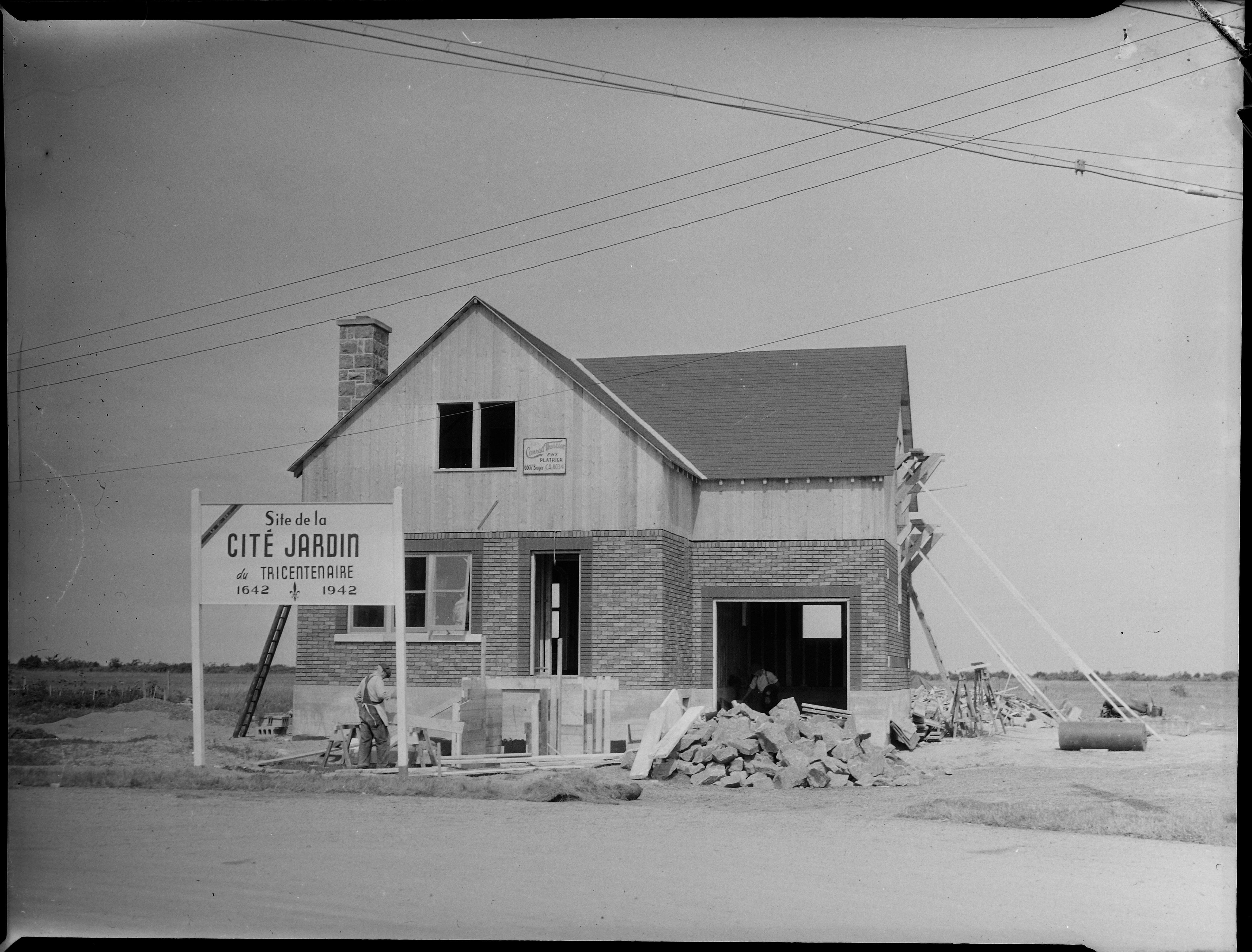 Photo d'une maison de la cité-jardin, prise en 1942