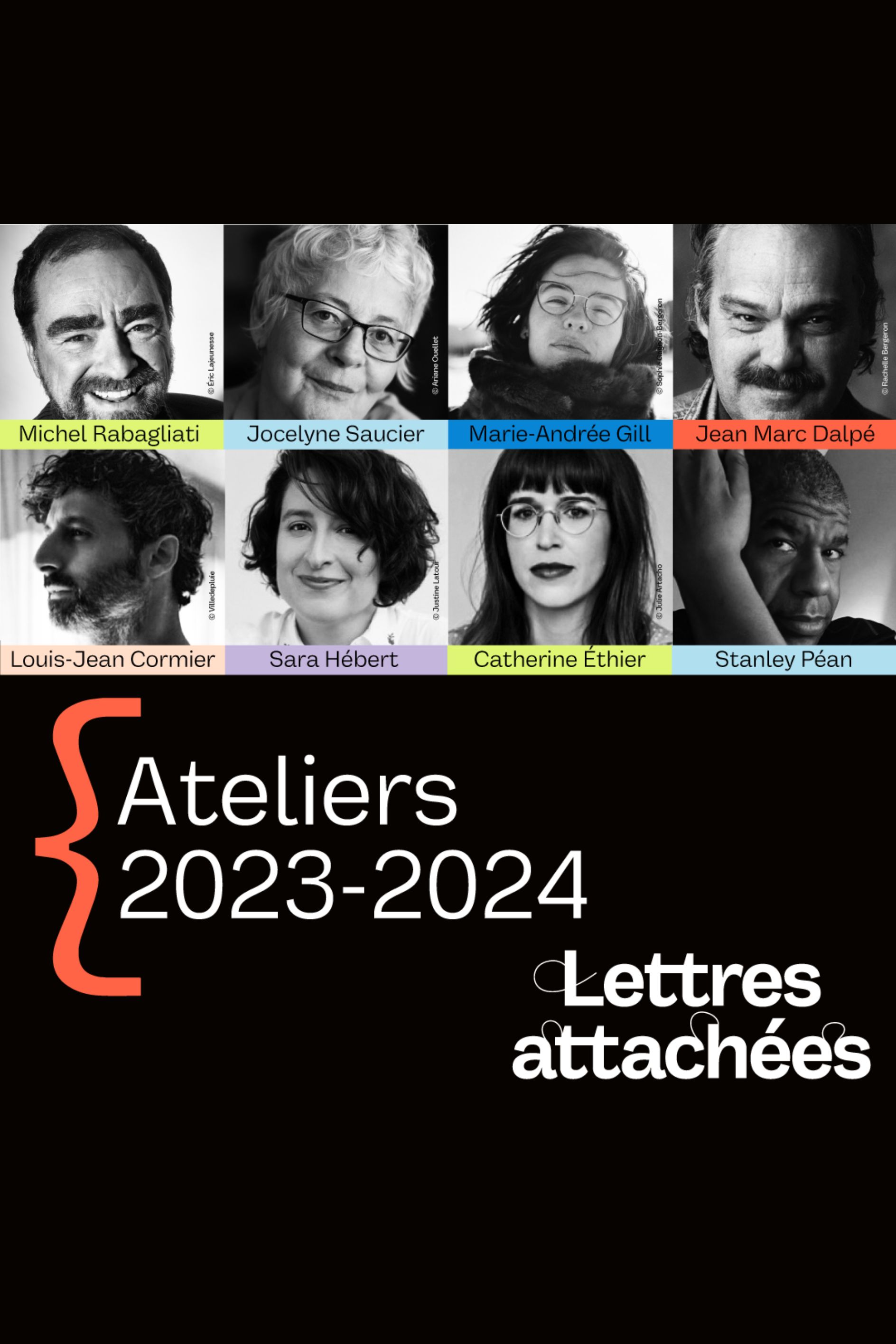 Visuel deuxième édition de Lettres Attachées avec les auteurs invités