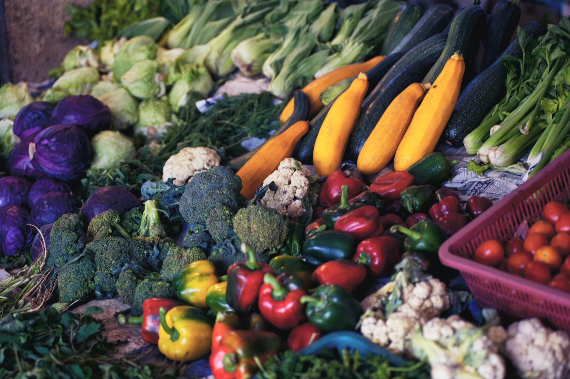Grande quantité de légumes variés.