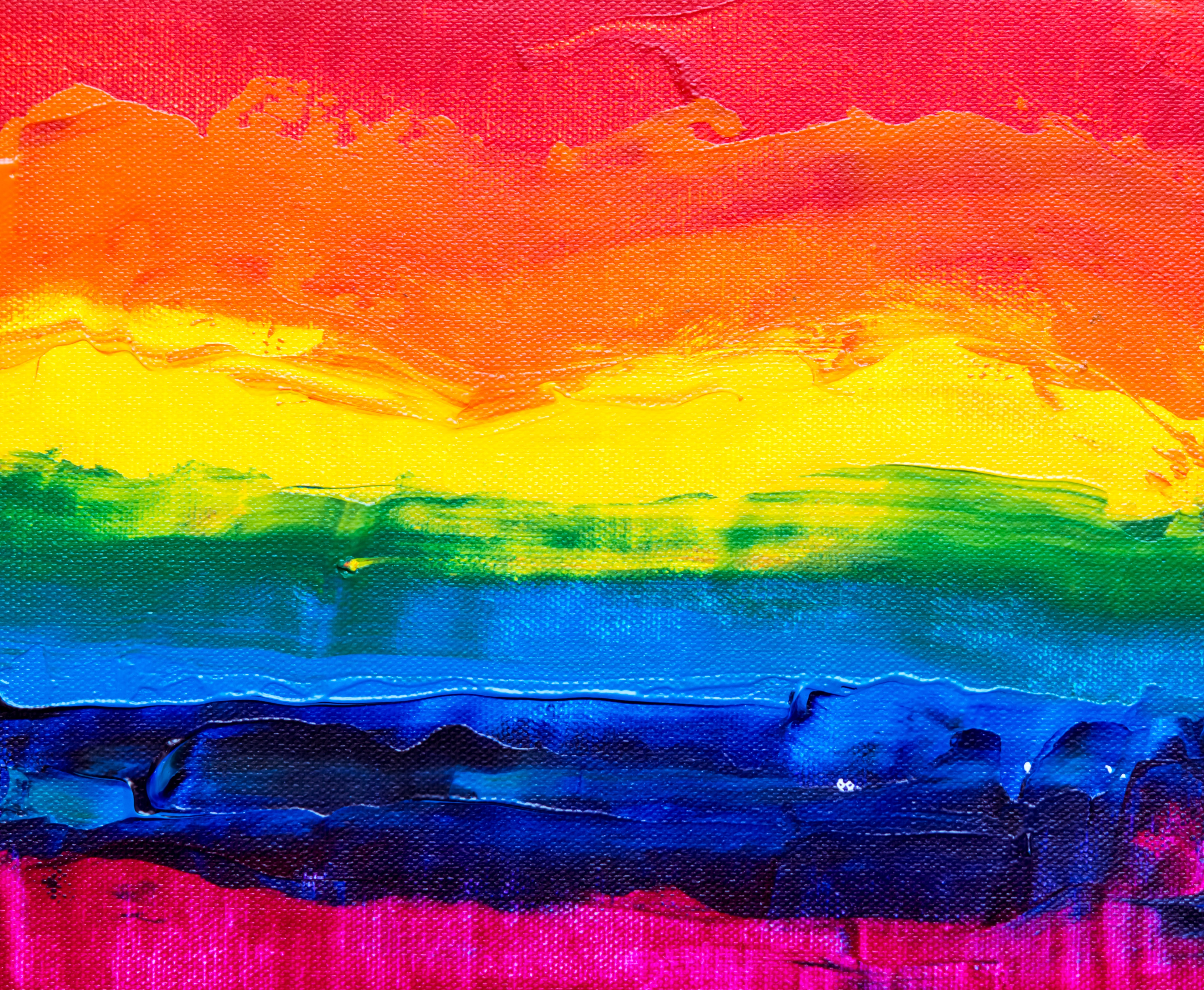 Arc-en-ciel en peinture