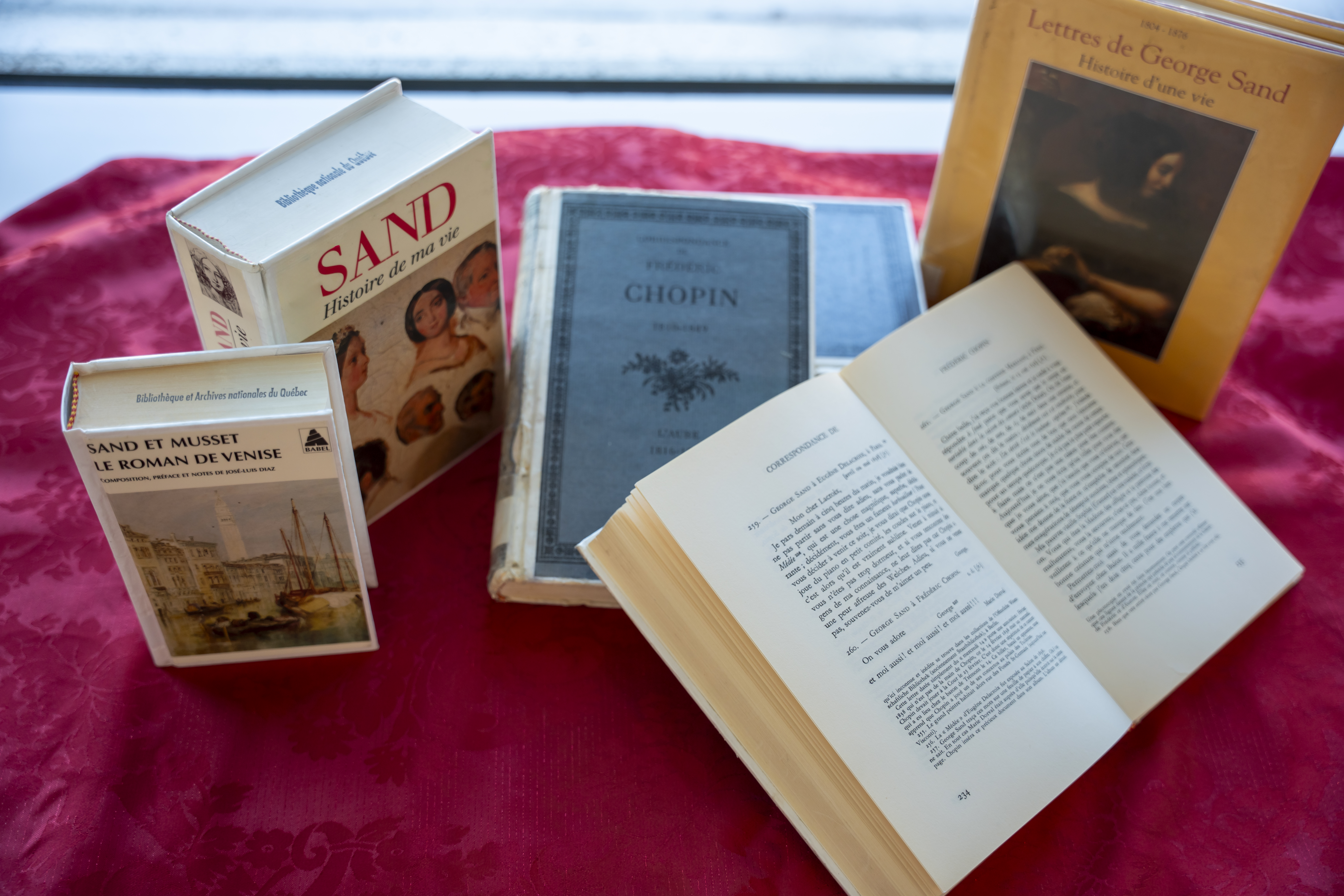 Livres sur George Sand et Frédéric Chopin.