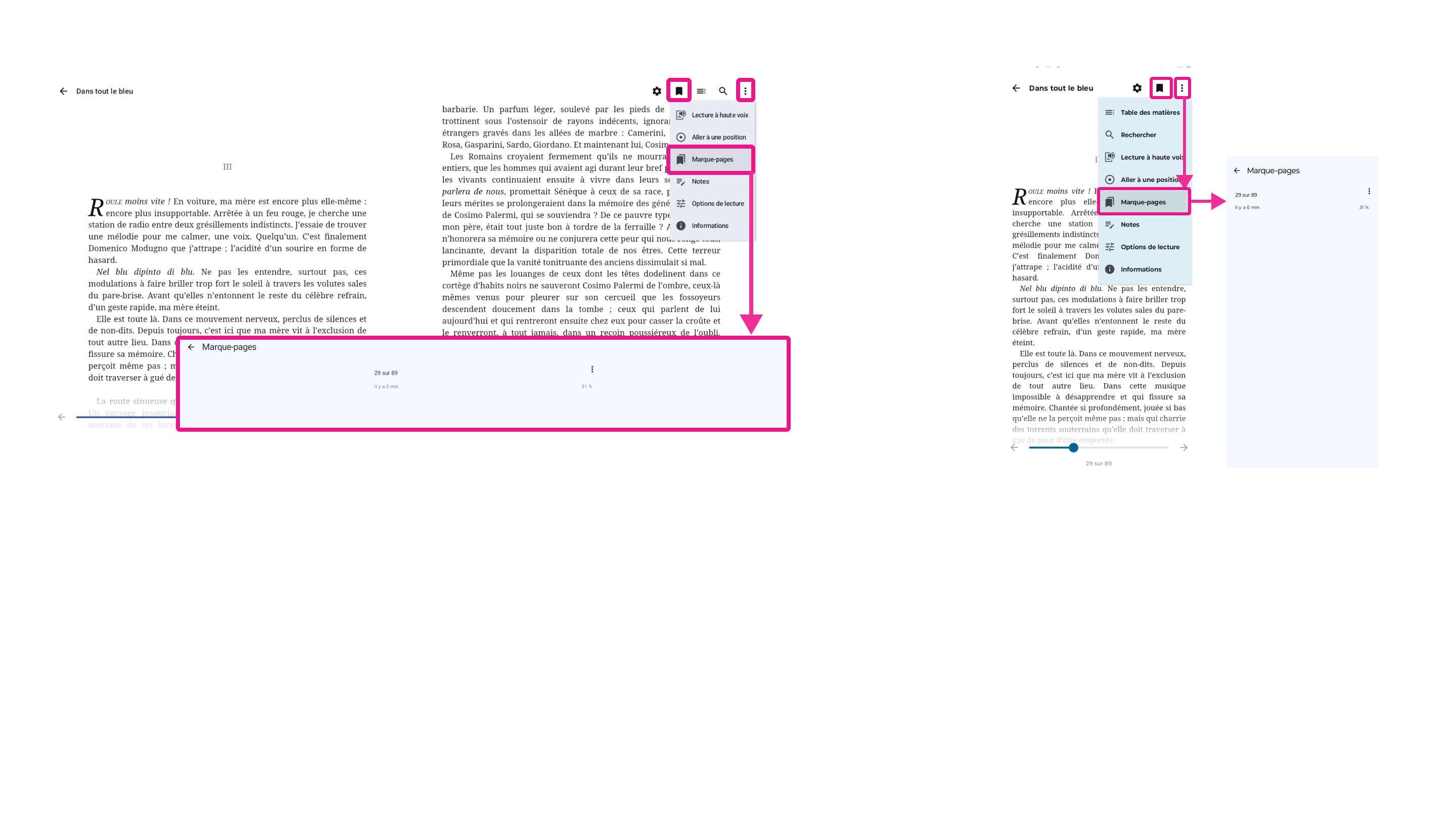 Exemple d’utilisation de l’outil Marque-pages
