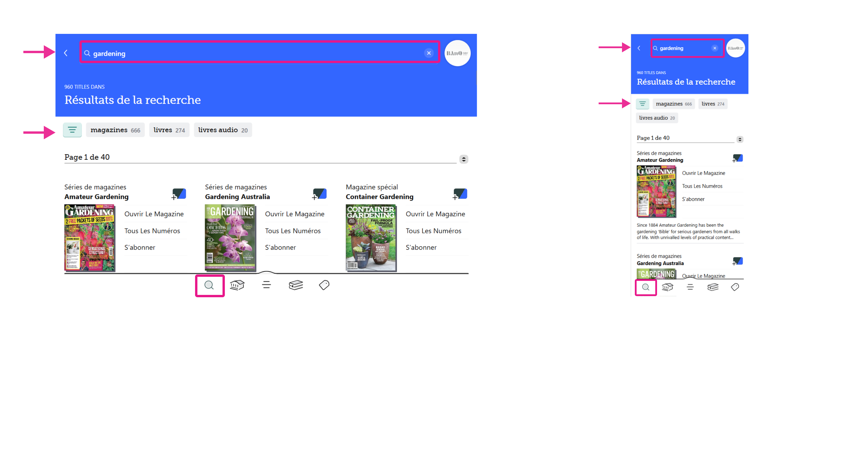 Exemple d’utilisation de l’outil de recherche