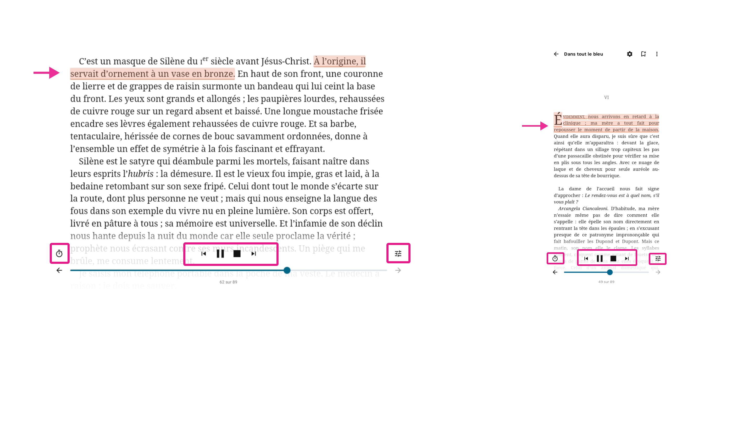 Exemple d’une page lue par la synthèse vocale