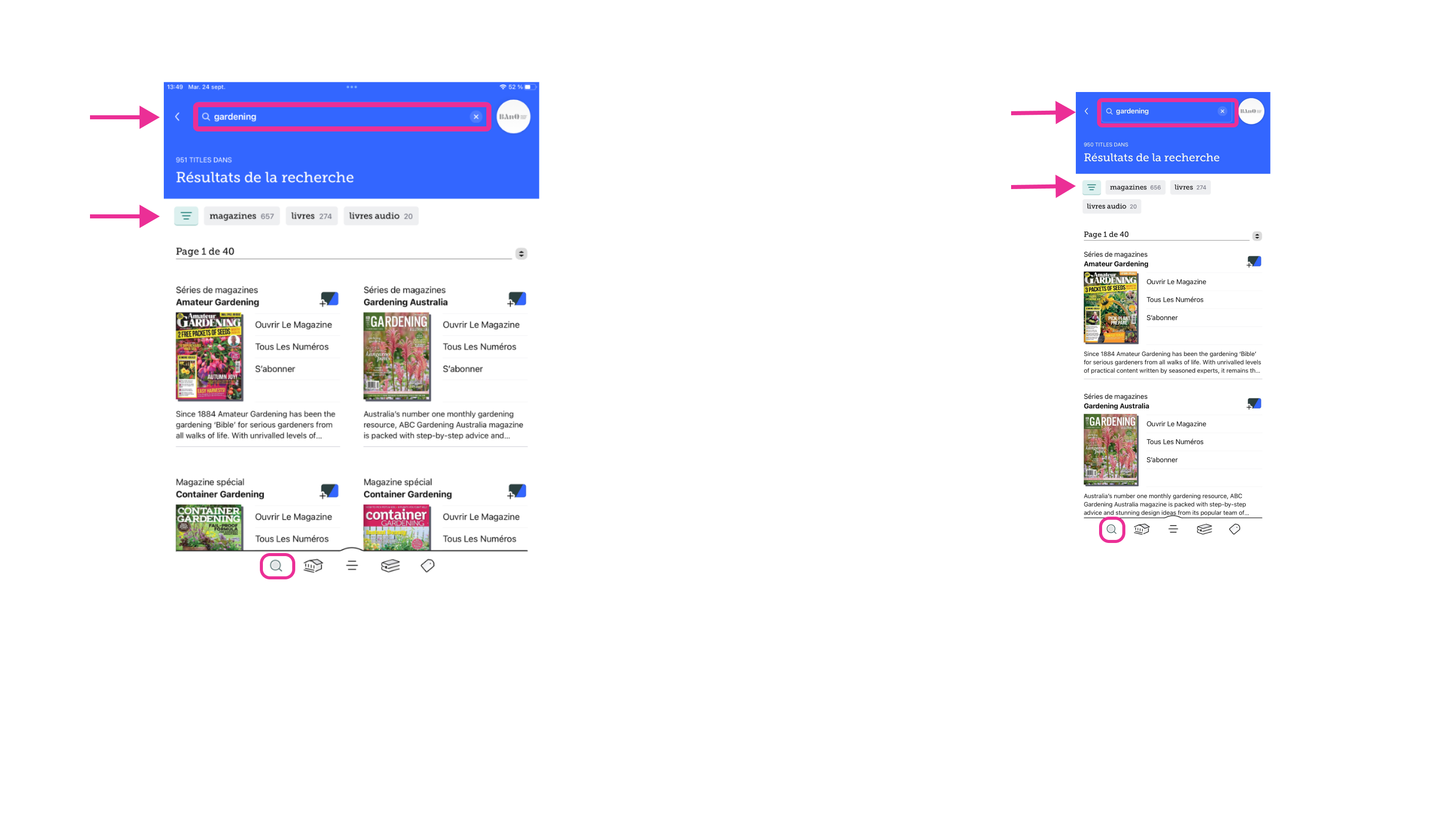 Exemple d’utilisation de l’outil de recherche