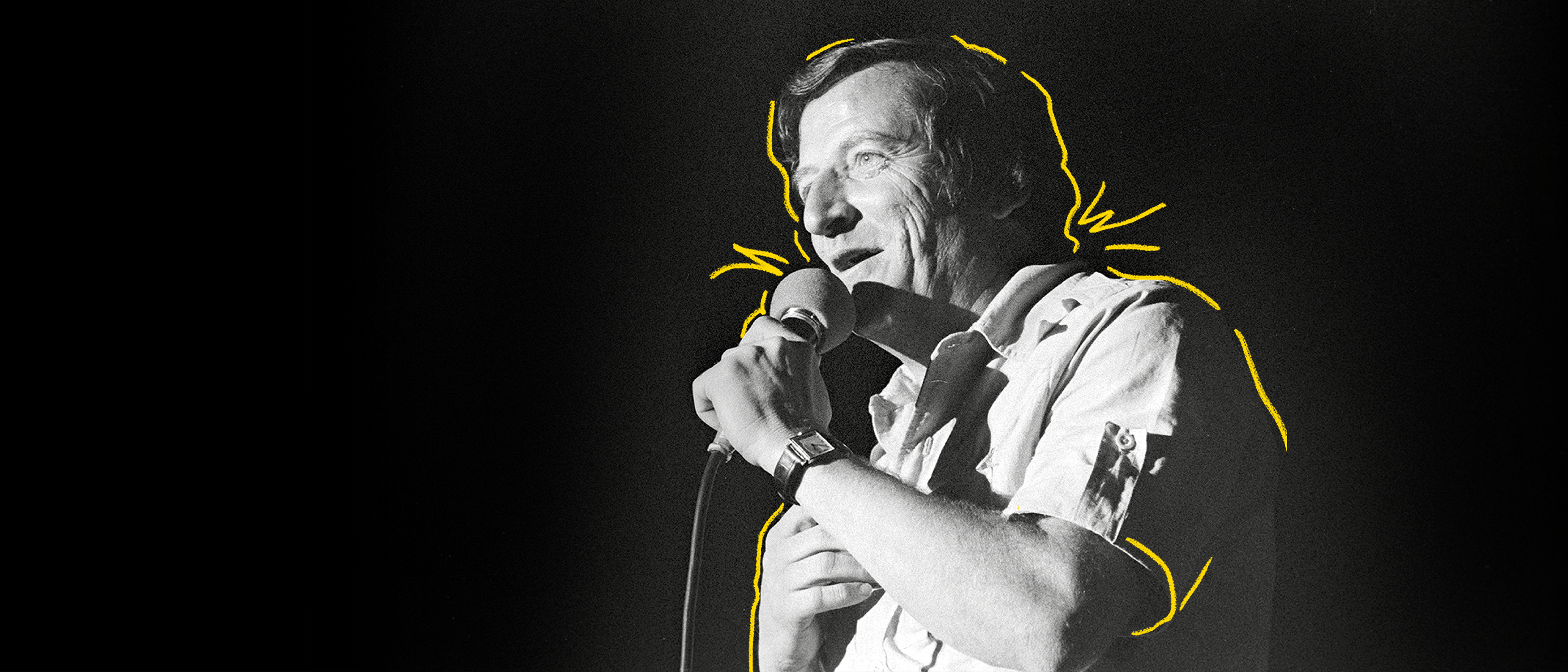Photo d'archives de Jean Lapointe chantant sur scène