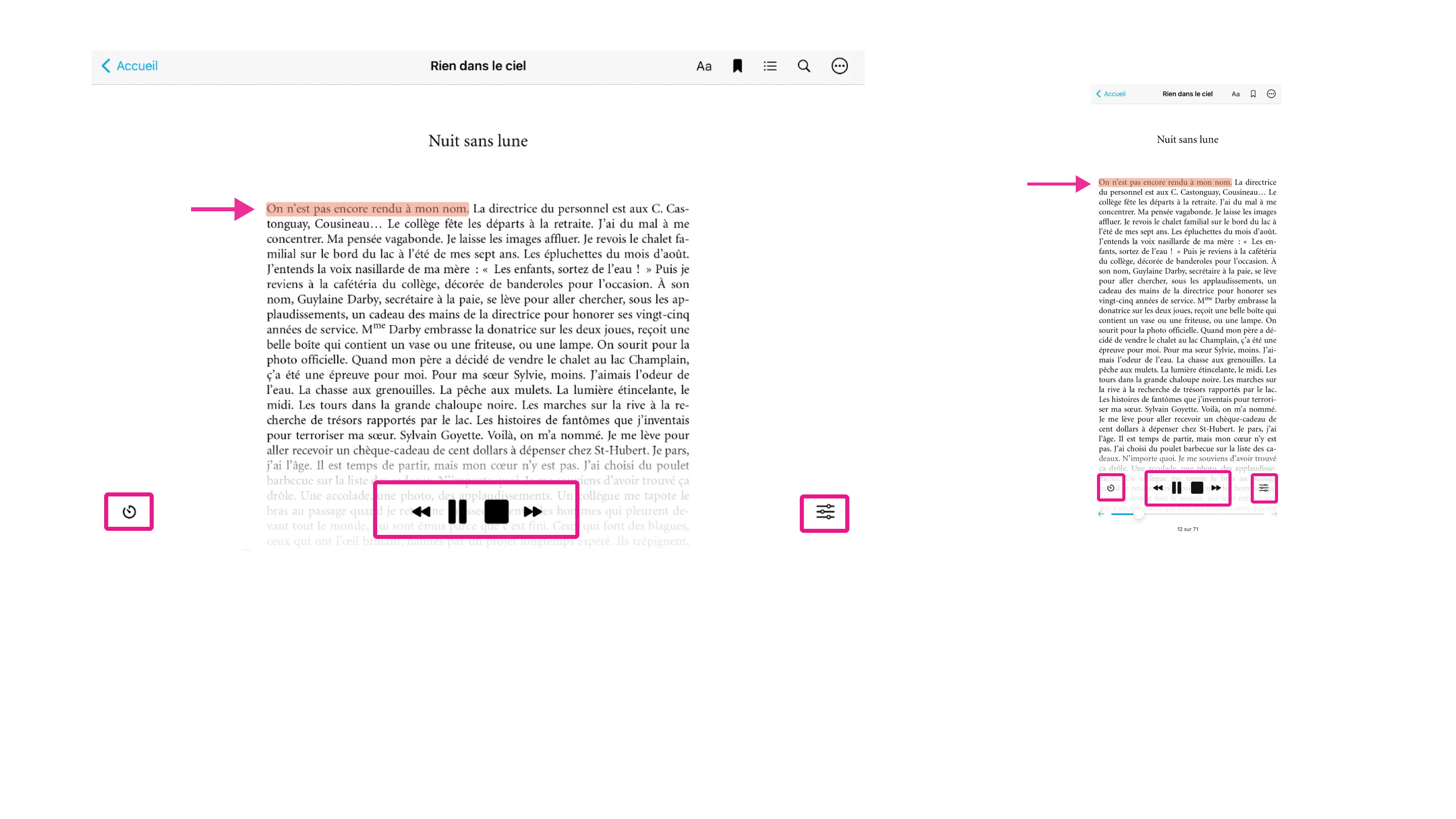 Exemple d’une page lue par la synthèse vocale