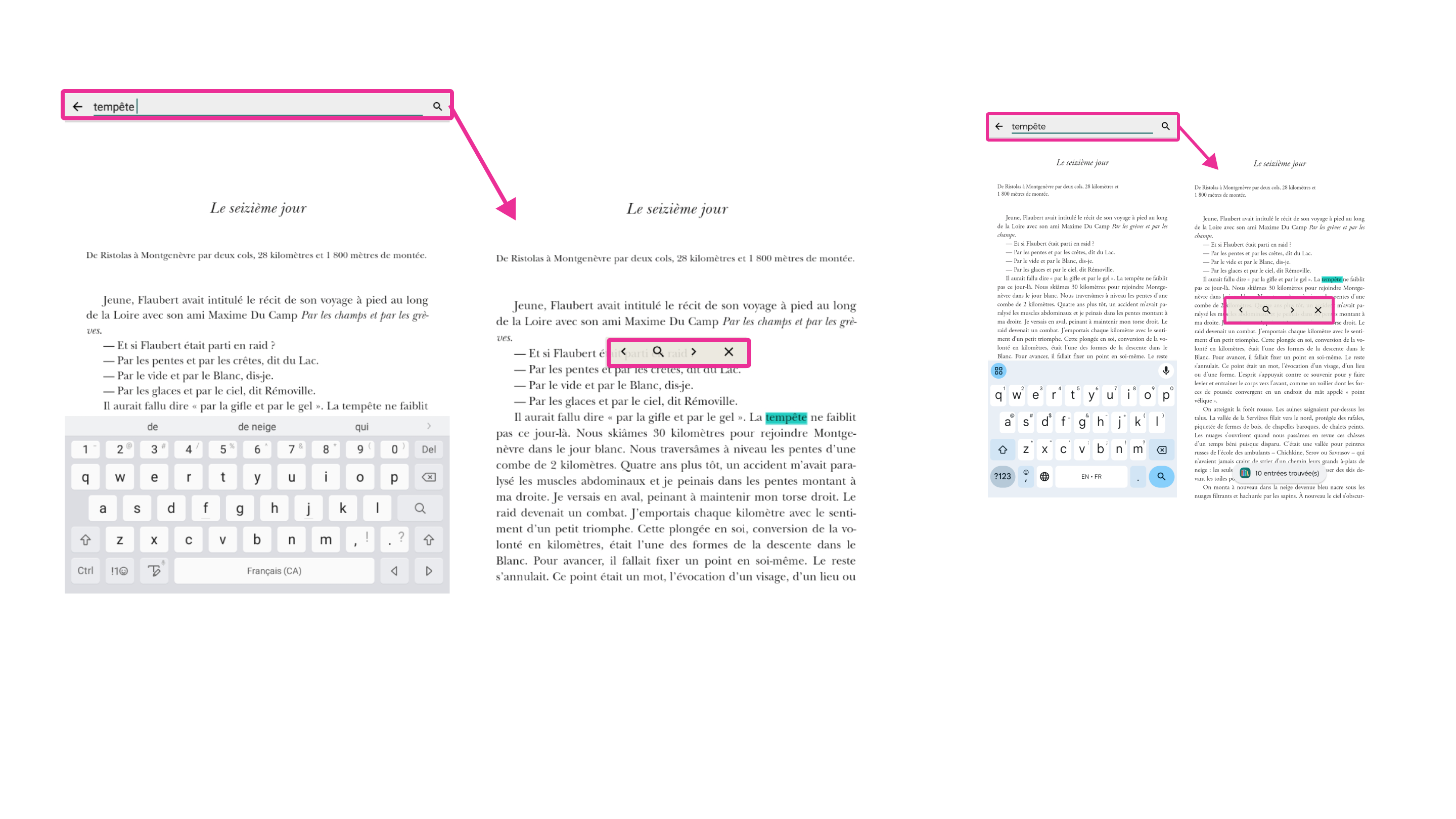 Exemple d’utilisation de l’outil de recherche