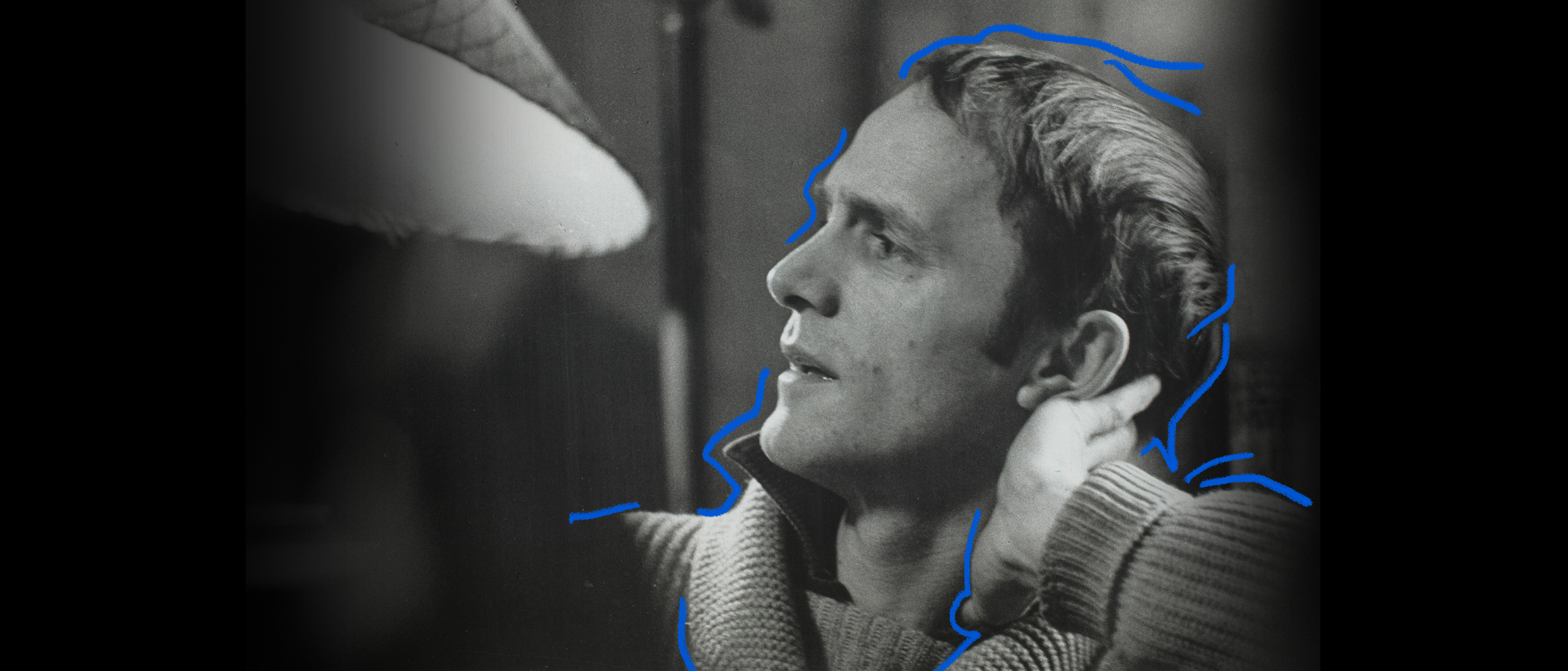 Photo d'archives en noir et blanc de Georges Dor