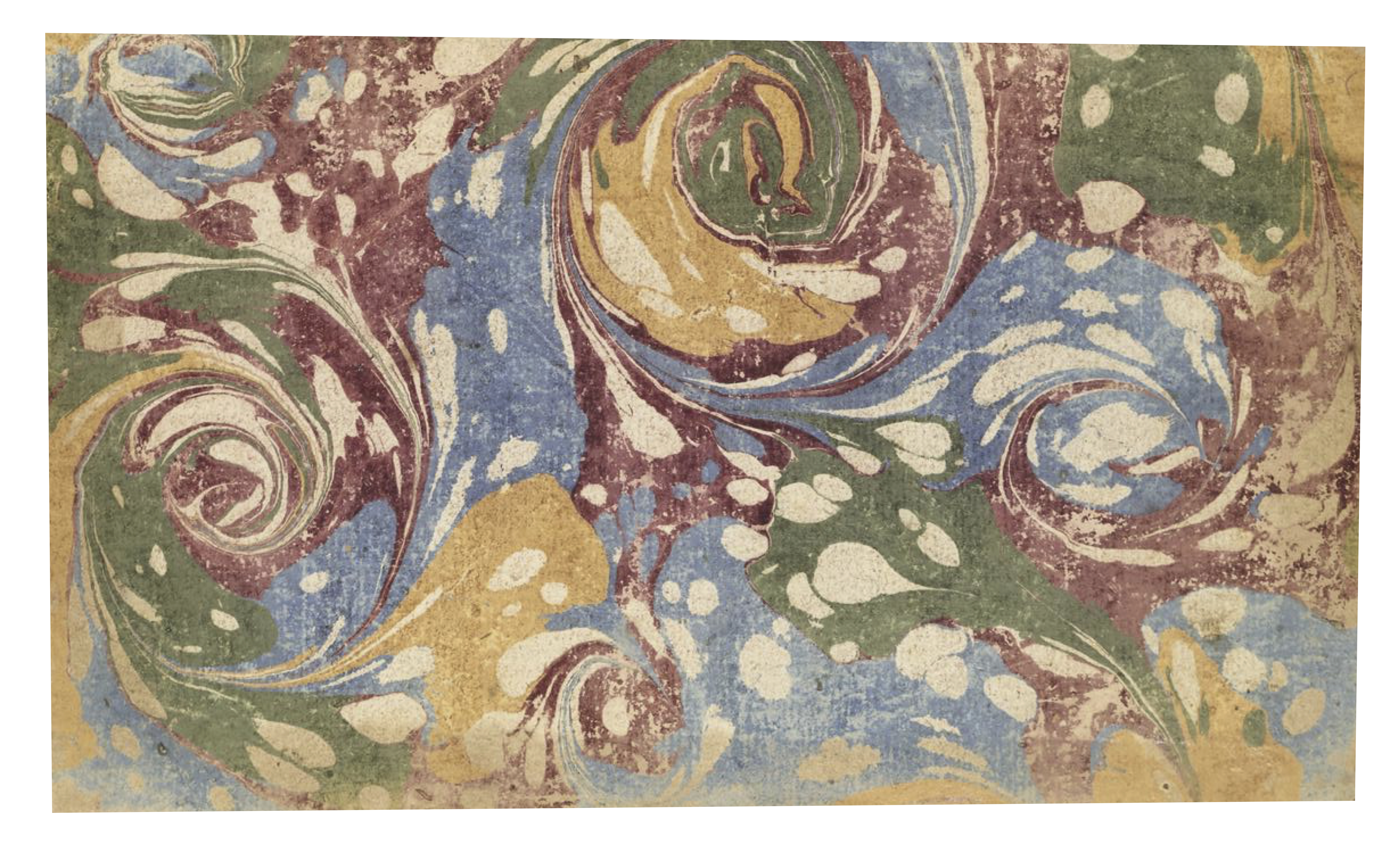 Garde de papier marbré à motif de spirales