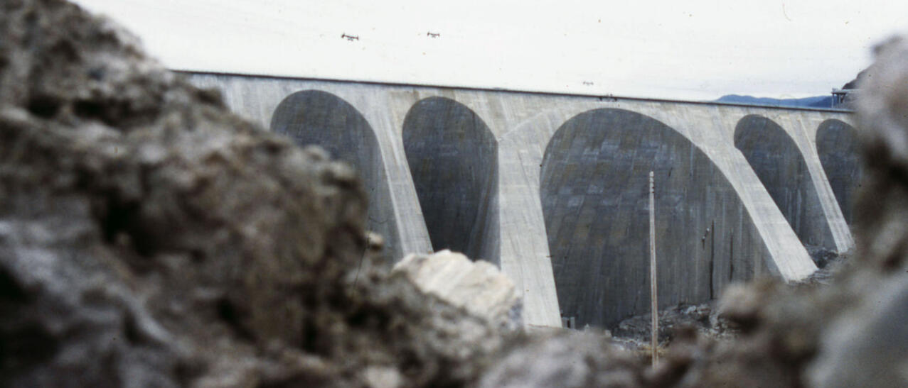 Barrage de la Manic 5, vers 1969