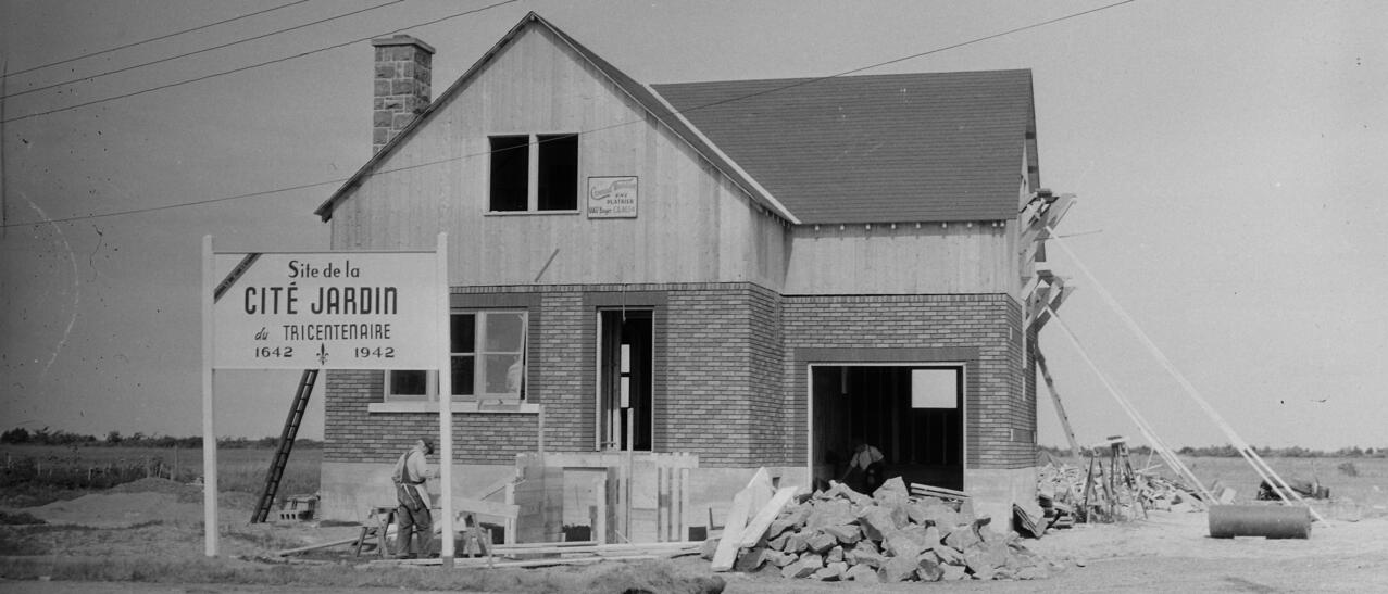 Photo d'une maison de la cité-jardin, prise en 1942