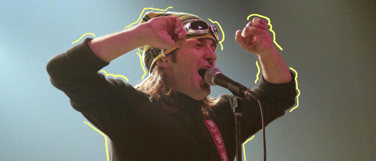 Le chanteur Dédé Fortin des Colocs en spectacle
