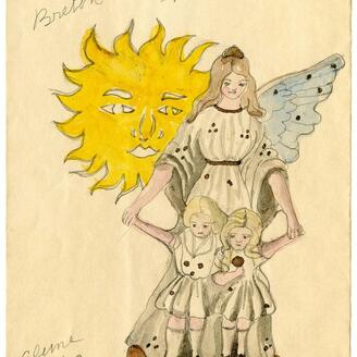 Dessin [d’Alan Glass] inspiré d’une citation d’André Breton, juin 1986.