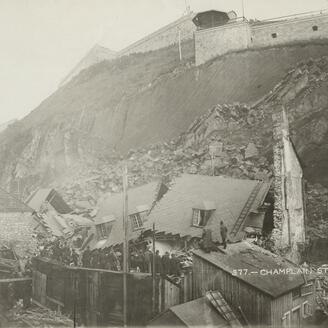 Quartier Cap-Blanc — Rue Champlain — Catastrophe, septembre 1889