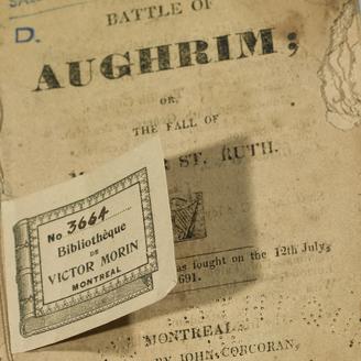 Texte d'une oeuvre dramatique inspirée de l'histoire de l'Irlande, publié à Montréal en 1843