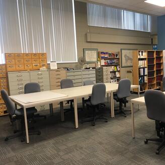 Salle de recherche des Archives nationales à Saguenay