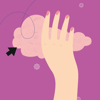 Dessin d'un main attrapant un nuage