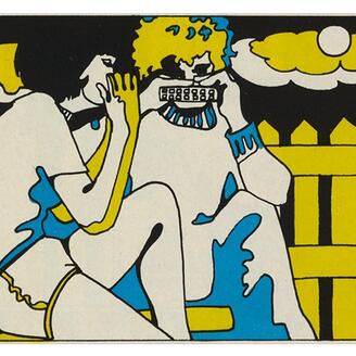 Illustration de deux musiciens jouant de l'harmonica