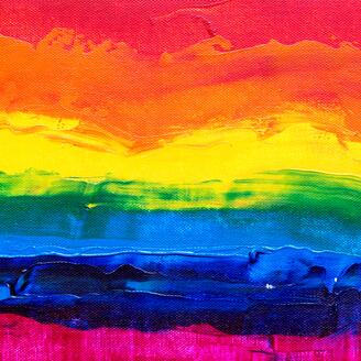 Arc-en-ciel en peinture