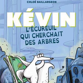 Un écureuil blanc dans un dépotoir.