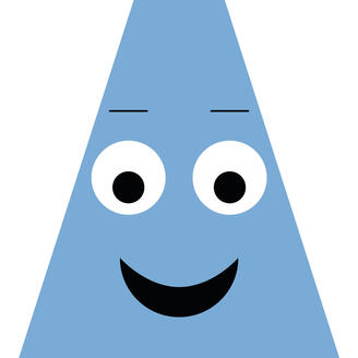 Logo de BAnQ Éducation représentant un triangle avec un visage souriant