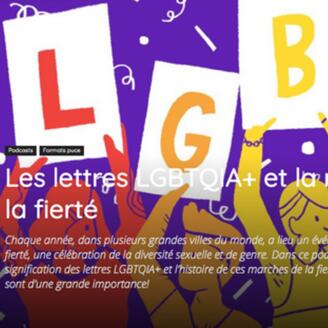 Les lettres LGBTQIA+ et la marche de la fierté