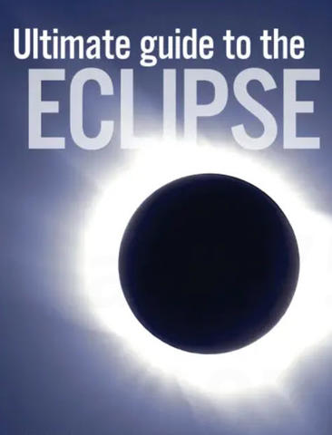 Titre : Ultimate guide to the eclipse. Photo d'une éclipse solaire.