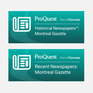 Logo Proquest historical and recent newspaers : Montreal Gazette