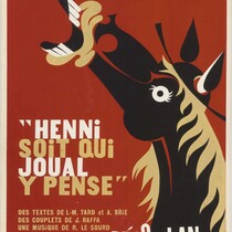 Revue du Temps des Fêtes, affiche attribuée à Robert LaPalme, 1960.