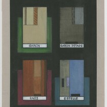 Charte des couleurs. Huis clos de Jean-Paul Sartre, 1981. 