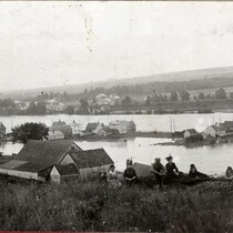 Inondation à Saint-Georges par la rivière Chaudière, 31 juillet 1917. 