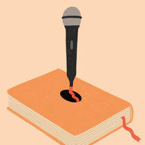 Illustration d'un micro sortant d'un livre