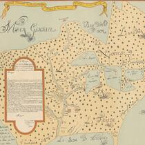 Carte ancienne montrant la région entourant les grands lacs.