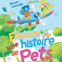 Illustration de deux personnages dans un avion entourés de nuages verts. 