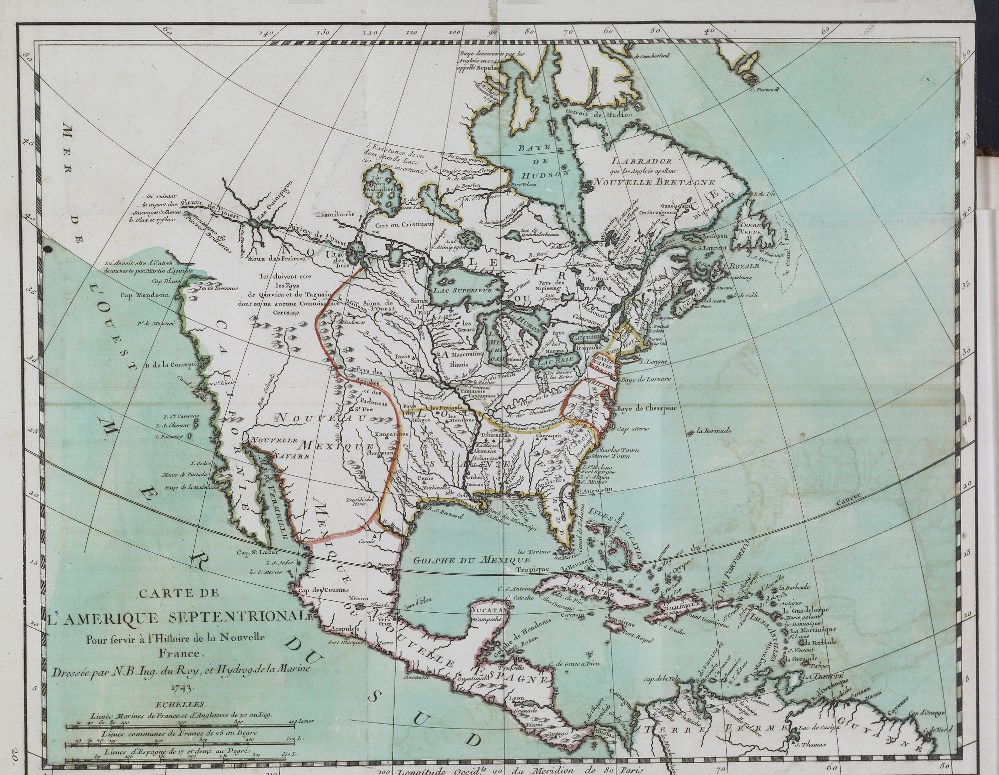 Carte topographique couvrant l'Amérique septentrionale.