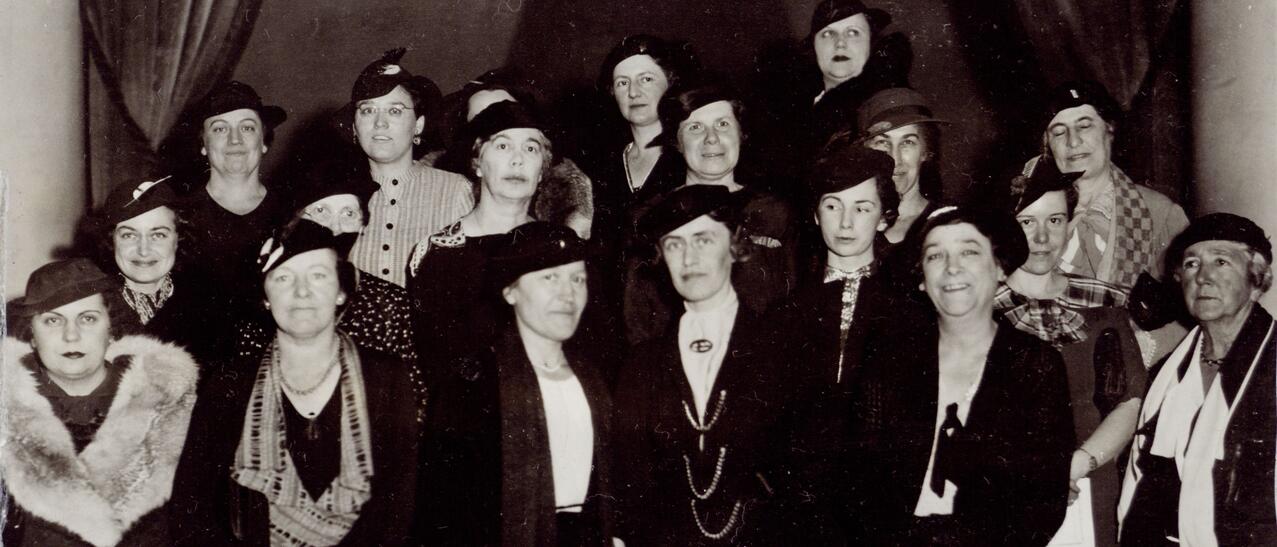 Les représentantes de la Ligue des droits de la femme en 1935