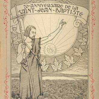 Affiche pour le soixante-dixième anniversaire de la Saint-Jean-Baptiste, 25 juin 1904